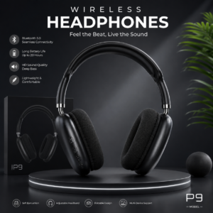 Premium P9 Wireless Headphones: HD Sound & Long Battery Life